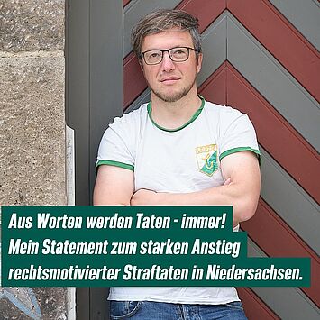 Aus Worten werden Taten - immer❗️
Mein Statement zum starken Anstieg rechtsmotivierter Straftaten in Niedersachsen.
 ...